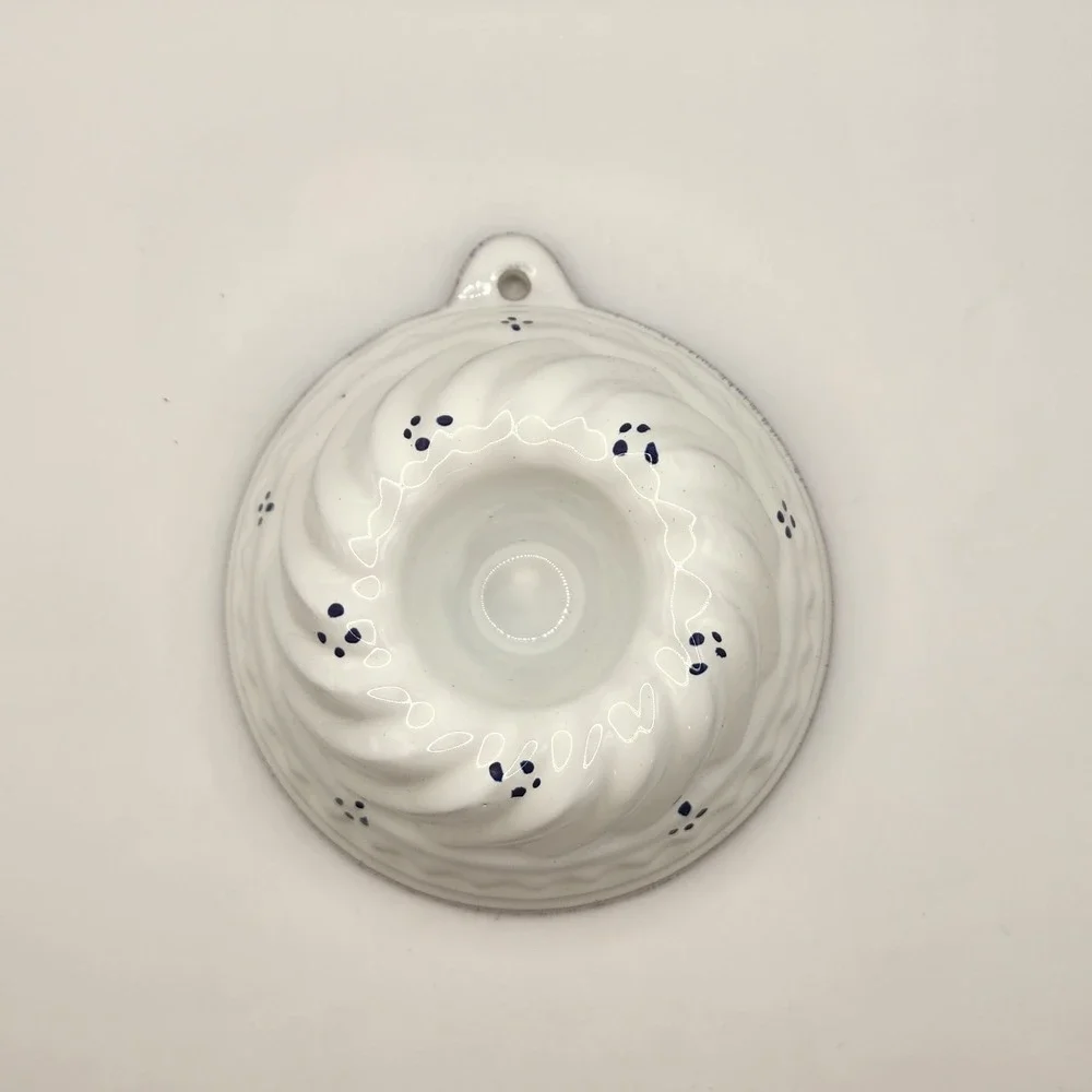 Vintage Holstein Ceramic Bundt Pan Hand Painted Germany Cottagecore